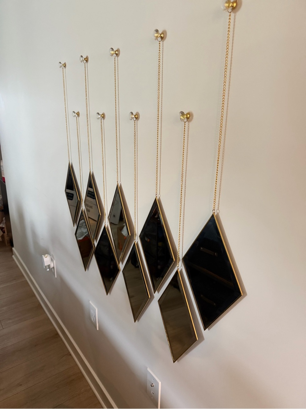 Diamond Wall Mirror Set of 9